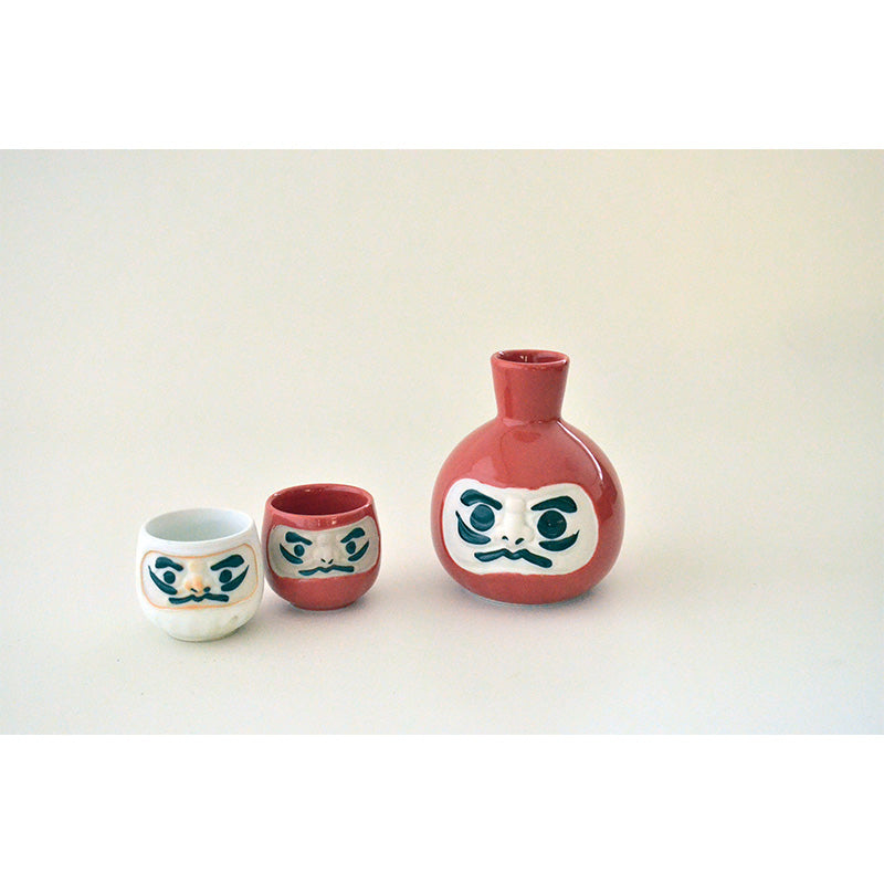 風水だるま酒器セット 徳利1個 盃2個 食器 おしゃれ かわいい かっこいい シンプル 子供 大人 陶器 北欧 和食器 風 美濃焼 ギフト プレゼント