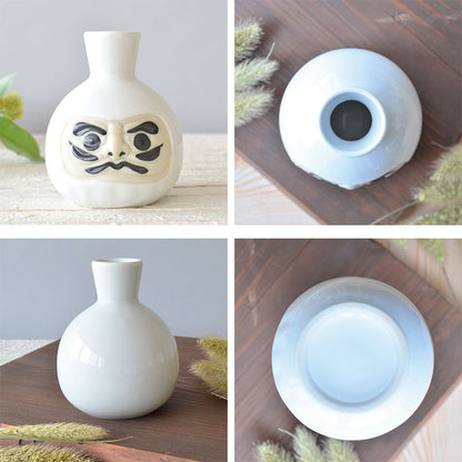 風水だるま酒器セット 徳利1個 盃2個 食器 おしゃれ かわいい かっこいい シンプル 子供 大人 陶器 北欧 和食器 風 美濃焼 ギフト プレゼント