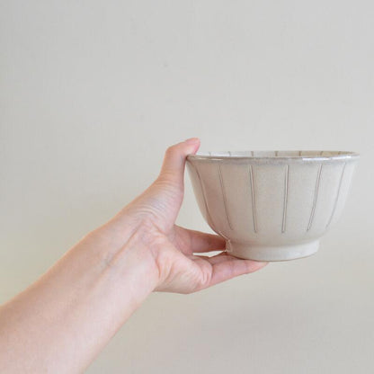 十草 かきこみ丼(大)　ストライプ 十草 艶 大き目サイズ 持ちやすい 電子レンジ使用可能 食洗機使用可能 凹凸柄 撥水 かわいい おしゃれ モダン 縁起柄