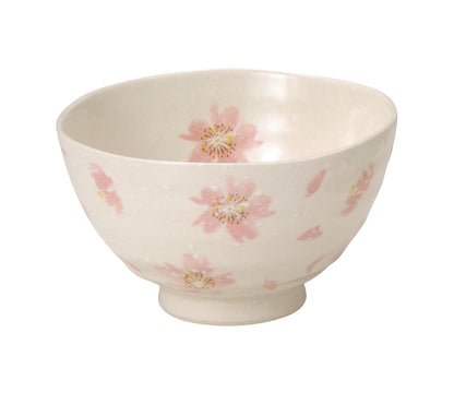 W20059 桜の舞 飯碗 (ピンク ) 食器 おしゃれ かわいい かっこいい シンプル 子供 大人 陶器 北欧 和食器 風 美濃焼 ギフト プレゼント