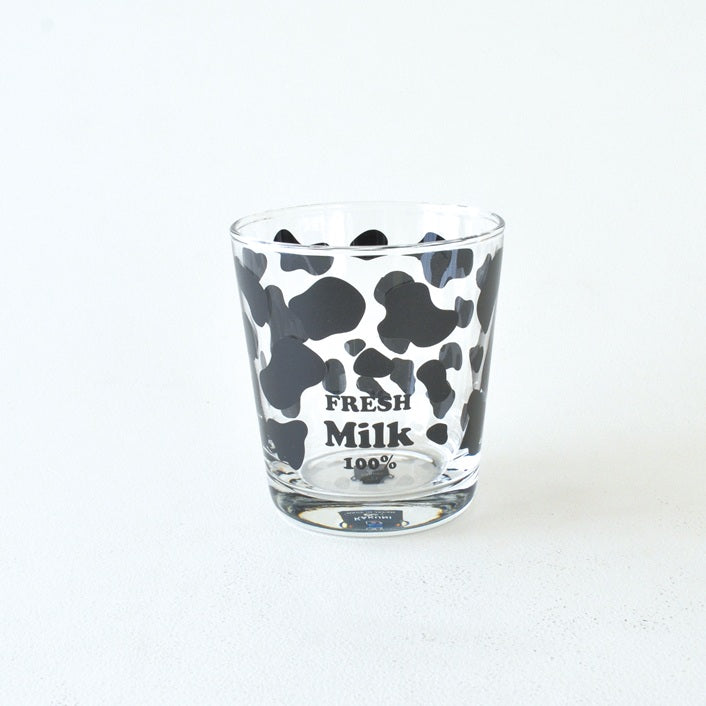 フレッシュミルクグラス　 おしゃれ かわいい 300ml POP クロ グリーン パープル ピンク 人気 プレゼント ギフト 牛柄 日本製 コップ カップ 子供用 カクニ