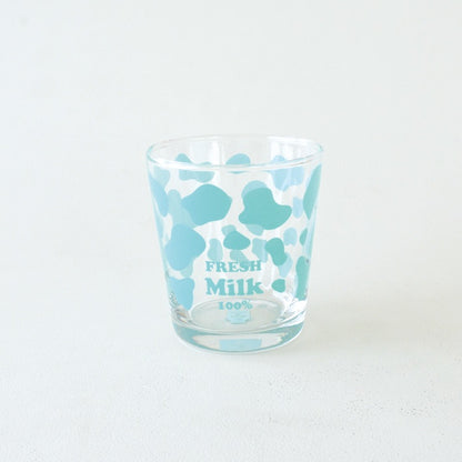 フレッシュミルクグラス　 おしゃれ かわいい 300ml POP クロ グリーン パープル ピンク 人気 プレゼント ギフト 牛柄 日本製 コップ カップ 子供用 カクニ