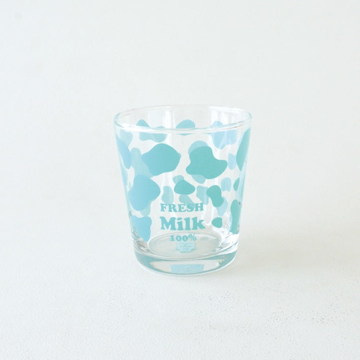 フレッシュミルクグラス　 おしゃれ かわいい 300ml POP クロ グリーン パープル ピンク 人気 プレゼント ギフト 牛柄 日本製 コップ カップ 子供用 カクニ