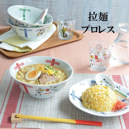 拉麺プロレス  ラーメン鉢　プロレス どんぶり おもしろい 美濃焼 おしゃれ ラーメン鉢 ラーメン 丼 食器 麺鉢 丼 日本製 陶磁器 食器 電子レンジ対応 食洗機対応 どん うどん ナチュラル カクニ 北欧 ラーメンどんぶり