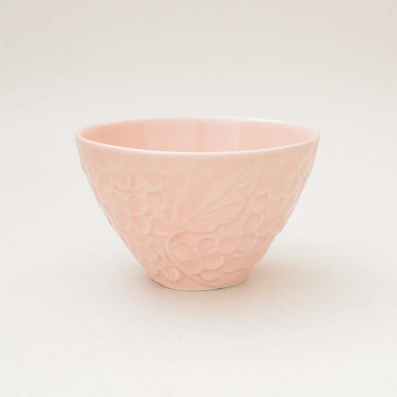 フルールボウル（S)【小鉢 飯碗 おしゃれ 小皿 ミニボウル 日本製 美濃焼 陶磁器 食器 電子レンジ対応 食洗機対応 おしゃれ かわいい 白 使いやすい シンプル ホワイト 花柄 エレガント カクニ】