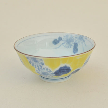 福袋-松- 黄地草花10点セット 和食器 磁器 茶碗 茶漬け椀 鉢 皿 どんぶり パスタ皿 大鉢 美濃焼 陶器 おしゃれ かわいい 上品 黄色 花柄 食卓 ギフト プレゼント 贈り物 お祝い 新生活