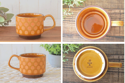 スタッキングマグ[マグカップ おしゃれ かっこいい 重ねられる コーヒーカップ 日本製 美濃焼 食洗機使用可 電子レンジ使用可 カクニ]