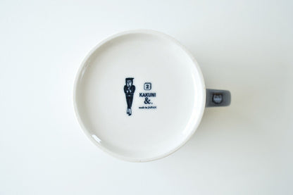 忍者マグ マグカップ おしゃれ 陶器 かわいい おもしろい ギフト プレゼント 白黒 会社用 和風 電子レンジ使用可 食洗機使用可 日本製 美濃焼 カクニ KAKUNI