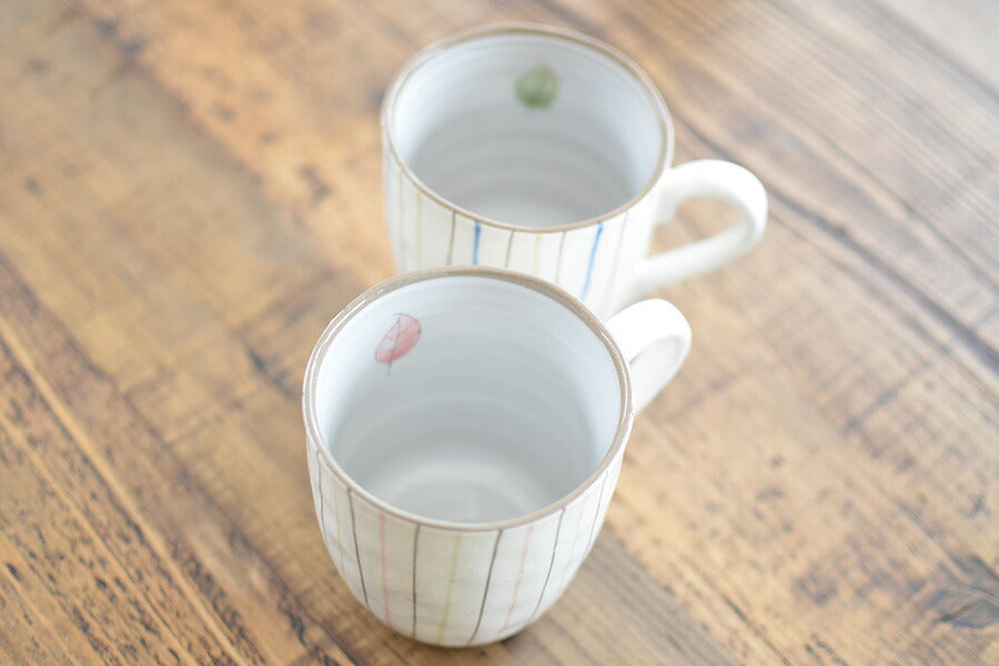 二色十草マグ【マグカップ おしゃれ 陶器 かわいい シンプル かっこいい 和風 コーヒーカップ 日本製 美濃焼 カクニ KAKUNI】