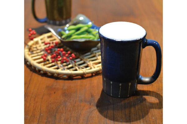 ビアジョッキ ビールジョッキ おしゃれ 容量500ml 陶器 たっぷり タンブラー ビアジョッキ 電子レンジ使用可 食洗機使用可 日本製 美濃焼 カクニ ジョッキ 結婚祝い 贈り物 夫婦 誕生日 退職祝い