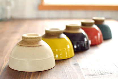 一珍リング飯碗 茶碗 飯碗 ごはん茶碗 かわいい おしゃれ ナチュラル 白 黄 紺 紫 赤 こだわり かっこいい ビビット 日本製 美濃焼 陶磁器 器
