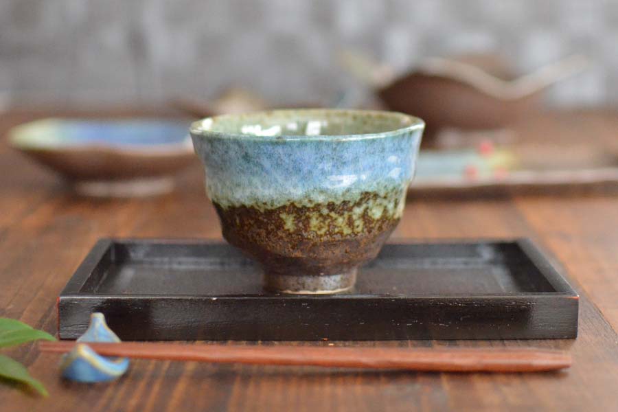 月あかり 小丼【ミニ丼 大き目お茶碗 おしゃれ シンプル かっこいい 日本製 美濃焼 和食器 黒い 模様 食洗機対応 レンジOK ギフト カクニ KAKUNI】