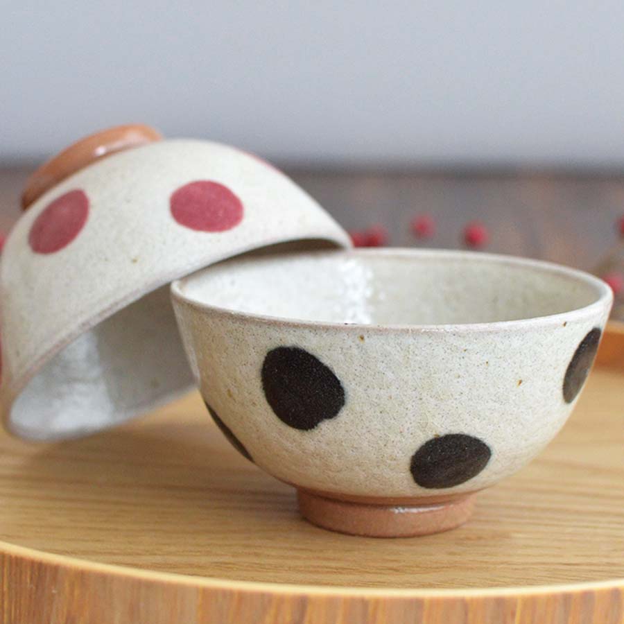 まりもドット 飯碗 ご飯茶碗 お茶碗 ご飯 おしゃれ かっこいい かわいい 美濃焼 大きい 陶器 焼き物 プレゼント 日本製 カクニ KAKUNI