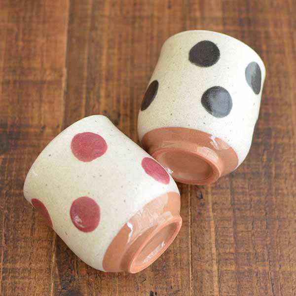 まりもドット湯呑 湯呑 オシャレ コップ カップ お茶 おしゃれ シンプル かわいい 日本製 美濃焼 食器 プレゼント 敬老の日 ギフト カクニ KAKUN