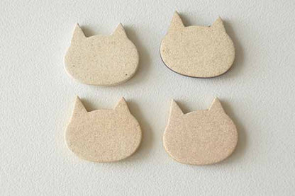 にっこり猫 箸置き 陶器 はしおき おしゃれ セット 面白い かわいい アニマル 子供用 猫 ネコ 食器 国産 日本製 美濃焼 陶器 雑貨 プレゼント キッチン 顔 かわいい 動物 模様 にっこりカクニ