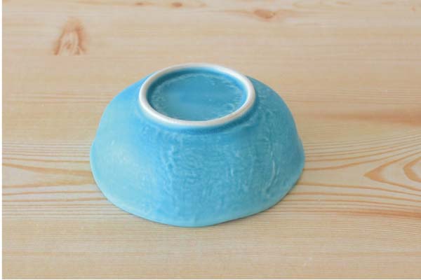 ターコイズ36ボウル 12cm 小鉢 小皿 ミニボウル おしゃれ アジアン ブルー 水色 マット 海 うつわ かわいい 日本製 美濃焼 陶磁器 食洗機使用可 電子レンジ使用可 カクニ