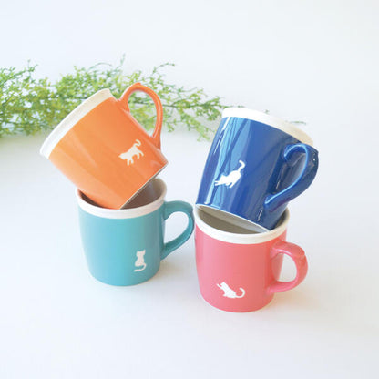 シルエットねこ マグ 6個セット 公式 猫 マグカップ 可愛い シルエットねこ マグ 美濃焼 かわいい 猫 おしゃれ ねこ柄 ネコ柄 足あと 大きめ 電子レンジ対応 北欧 ギフト 日本製 プレゼント ギフト包装 誕生日プレゼント