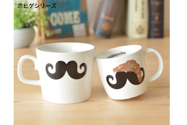 泡ヒゲシリーズ Gマグ マグカップ おしゃれ 大きめ 大きいマグカップ おもしろい ナチュラル 陶器 かわいい シンプル 電子レンジ使用可 食洗機使用可 日本製 美濃焼 カクニ KAKUNI