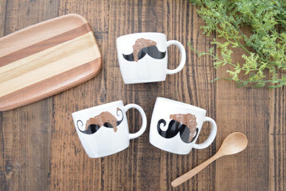 泡ヒゲシリーズ Gマグ マグカップ おしゃれ 大きめ 大きいマグカップ おもしろい ナチュラル 陶器 かわいい シンプル 電子レンジ使用可 食洗機使用可 日本製 美濃焼 カクニ KAKUNI