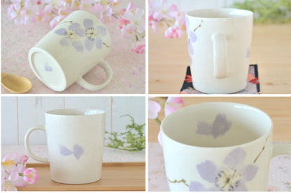 みやま桜 軽いマグ【軽量 マグカップ 可愛い コーヒカップ 水墨画 軽い 花柄 桜 かわいい おしゃれ 日本製 美濃焼 陶磁器 食器 レンジ対応 食洗機対応 KAKUNI カクニ】