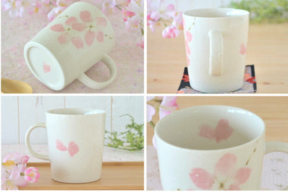 みやま桜 軽いマグ【軽量 マグカップ 可愛い コーヒカップ 水墨画 軽い 花柄 桜 かわいい おしゃれ 日本製 美濃焼 陶磁器 食器 レンジ対応 食洗機対応 KAKUNI カクニ】