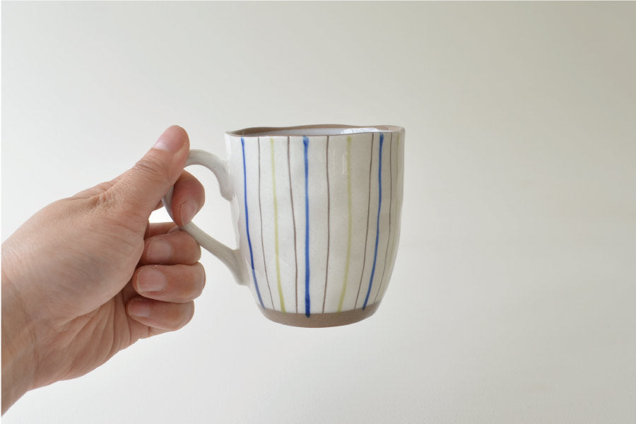 二色十草マグ【マグカップ おしゃれ 陶器 かわいい シンプル かっこいい 和風 コーヒーカップ 日本製 美濃焼 カクニ KAKUNI】