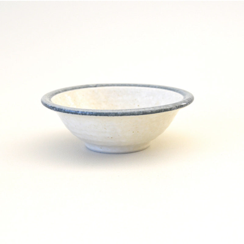 送料無料 ブルーラインミニボウル5P＆14cm皿5Pセット おしゃれ 小皿 取り皿 10点セット 小鉢 ボウル シンプル 取皿 おしゃれ 北欧 カフェ 日本製 美濃焼 陶磁器 食器 レンジ対応 食洗機対応 カクニ