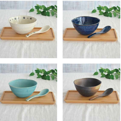 レンゲ おしゃれ かわいい ラーメン レンゲ スプーン ナチュラル 国産 日本製 陶磁器 水玉 白 陶器 シンプル 洋風 陶器 美濃焼 電子レンジ対応 食洗機対応 カクニ