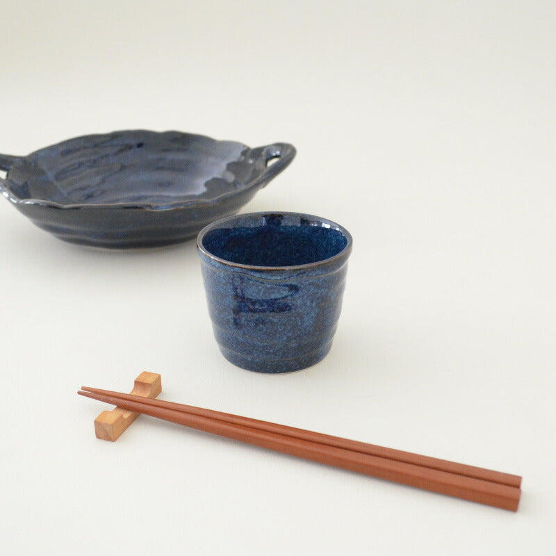 紺碧 そば千代口 おしゃれ かっこいい かわいい 青 食器 和食器 和風 柄物 国産 日本製 美濃焼 食洗機使用可 電子レンジ使用可 日本製 美濃焼 新生活 カクニ