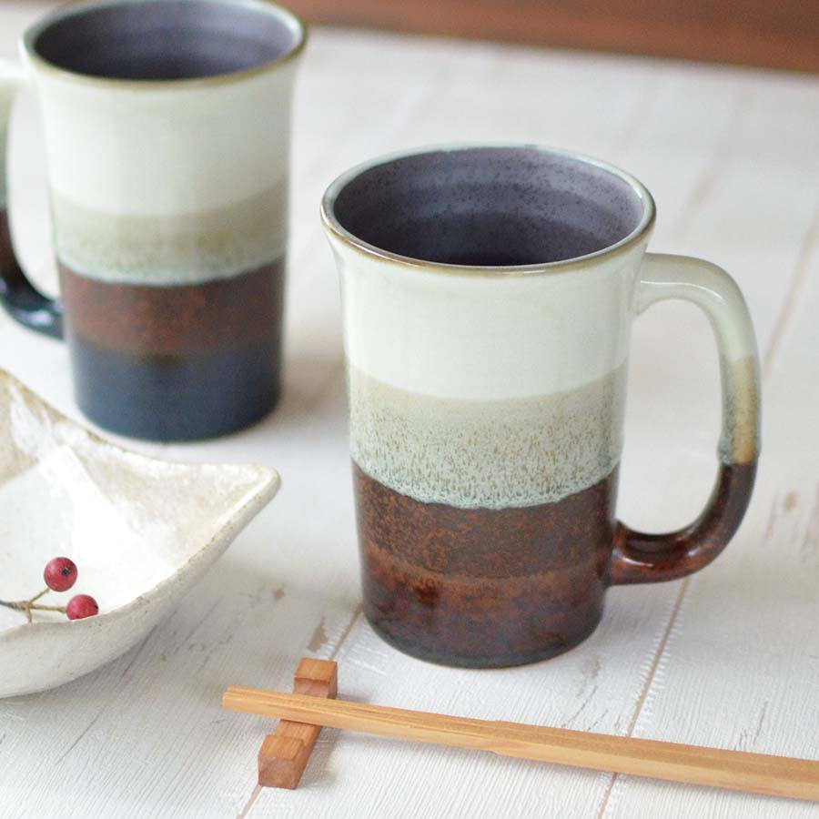 クアトロビアジョッキ 陶器 ビール ジョッキ たっぷり 500ml お酒 美濃焼 日本製 電子レンジ使用可 食洗機使用可 父の日 敬老の日 ギフト プレゼント カクニ KAKUNI