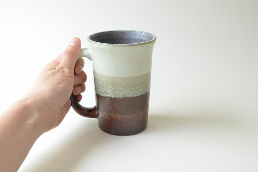 クアトロビアジョッキ 陶器 ビール ジョッキ たっぷり 500ml お酒 美濃焼 日本製 電子レンジ使用可 食洗機使用可 父の日 敬老の日 ギフト プレゼント カクニ KAKUNI