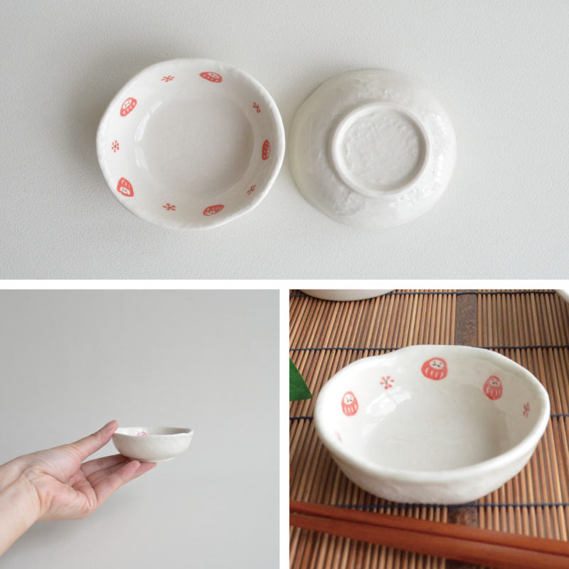 だるま 丸千代口 8cm 白 1個 美濃焼 食器 おしゃれ 可愛い かっこいい スマート シンプル ナチュラル カクニ オリジナル 日本産 インスタ映え 普段使い ギフト モダン 和