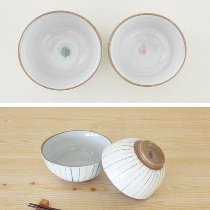 二色十草 飯碗 青 赤 お茶碗 美濃焼 食器 おしゃれ 可愛い かっこいい スマート シンプル ナチュラル カクニ オリジナル 日本産 インスタ映え 普段使い ギフト モダン 和 北欧