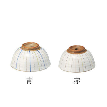 二色十草 飯碗 青 赤 お茶碗 美濃焼 食器 おしゃれ 可愛い かっこいい スマート シンプル ナチュラル カクニ オリジナル 日本産 インスタ映え 普段使い ギフト モダン 和 北欧