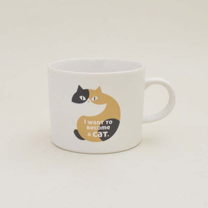 じろじろネコマグ　マグカップ おしゃれ かわいい 可愛い ネコ 猫 ネコ柄 イヌ 犬 北欧 330ml 大きい 日本製 コップ カップ 食器 シンプル ナチュラル 食洗機使用可 電子レンジ使用可
