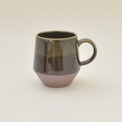 塗分け ロンバスマグ　オシャレ アート かっこいい  マグカップ おしゃれ 大きめ 会社用 北欧 シンプル 日本製 美濃焼 食器 食洗機 電子レンジ プレゼント ギフト カクニ KAKUNI