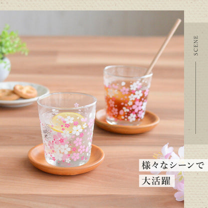 さくら冷感グラス【グラス おしゃれ 冷感 色が変わる かわいい 300ml POP 人気 プレゼント ギフト 日本製 コップ カップ 子供用 カクニ】
